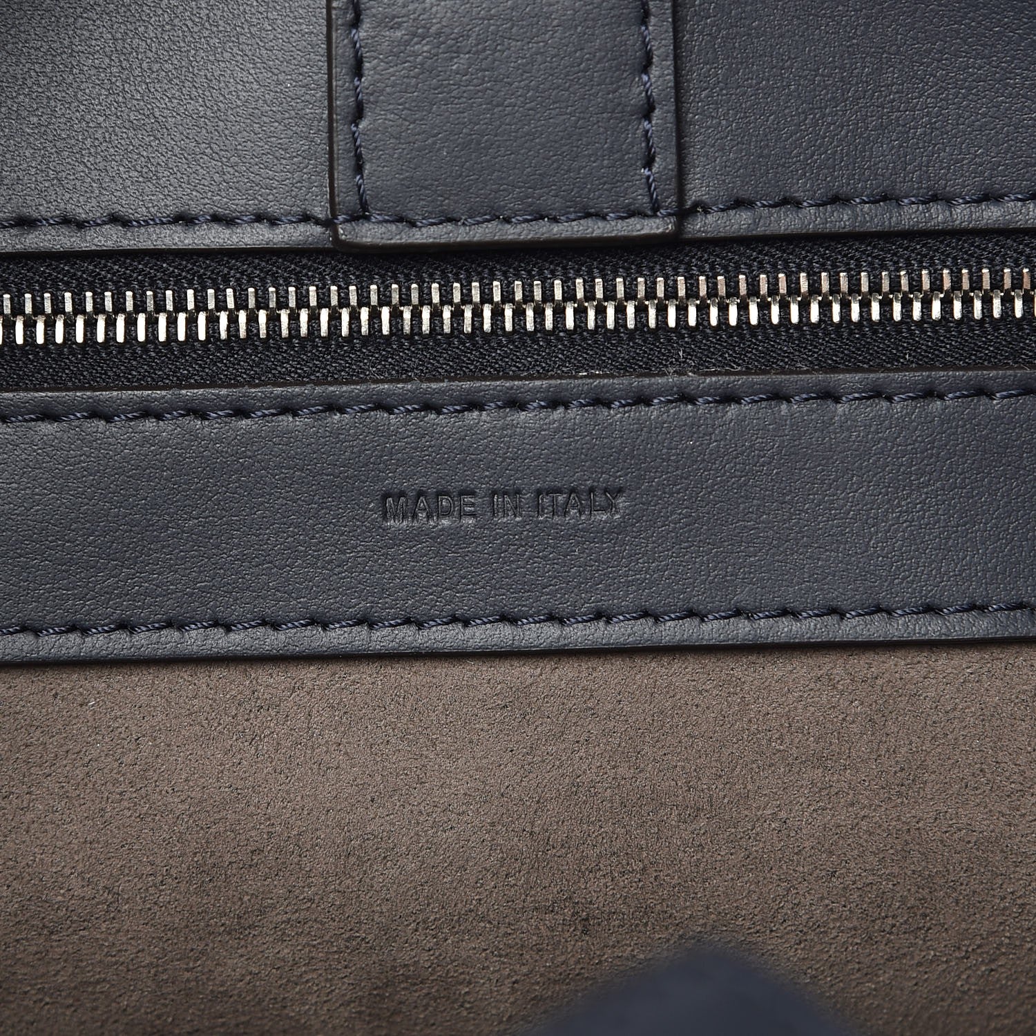 Fendi Vitello Century F is Fendi Whipstitch Bi-Color Regular Runaway Satchel Ceruleo Black 7 of 9