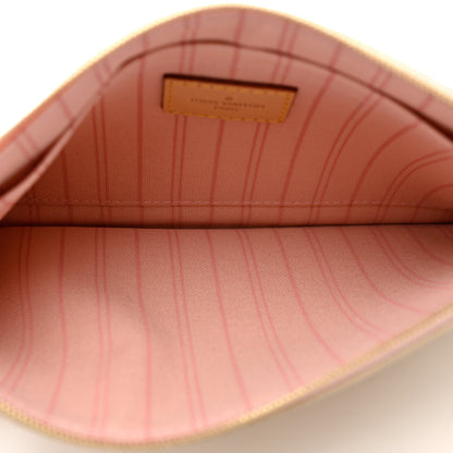 Louis Vuitton Damier Azur Neverfull MM GM Pochette Rose Ballerine 5 of 6