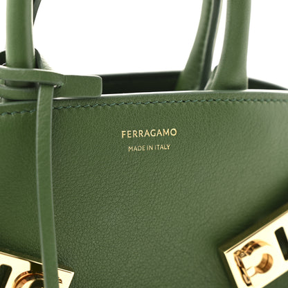 Salvatore Ferragamo Calfskin Mini Hug Bag Forrest Green 6 of 9