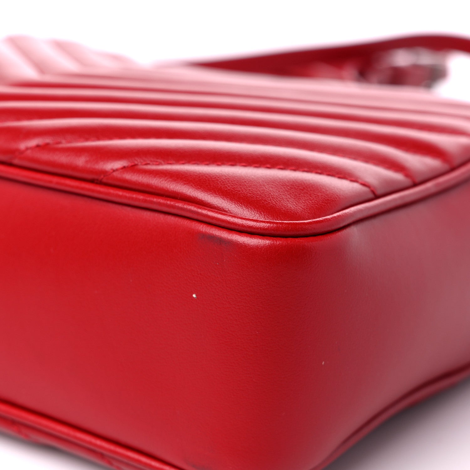 Saint Laurent Calfskin Matelasse Monogram Lou Camera Bag Red 10 of 13