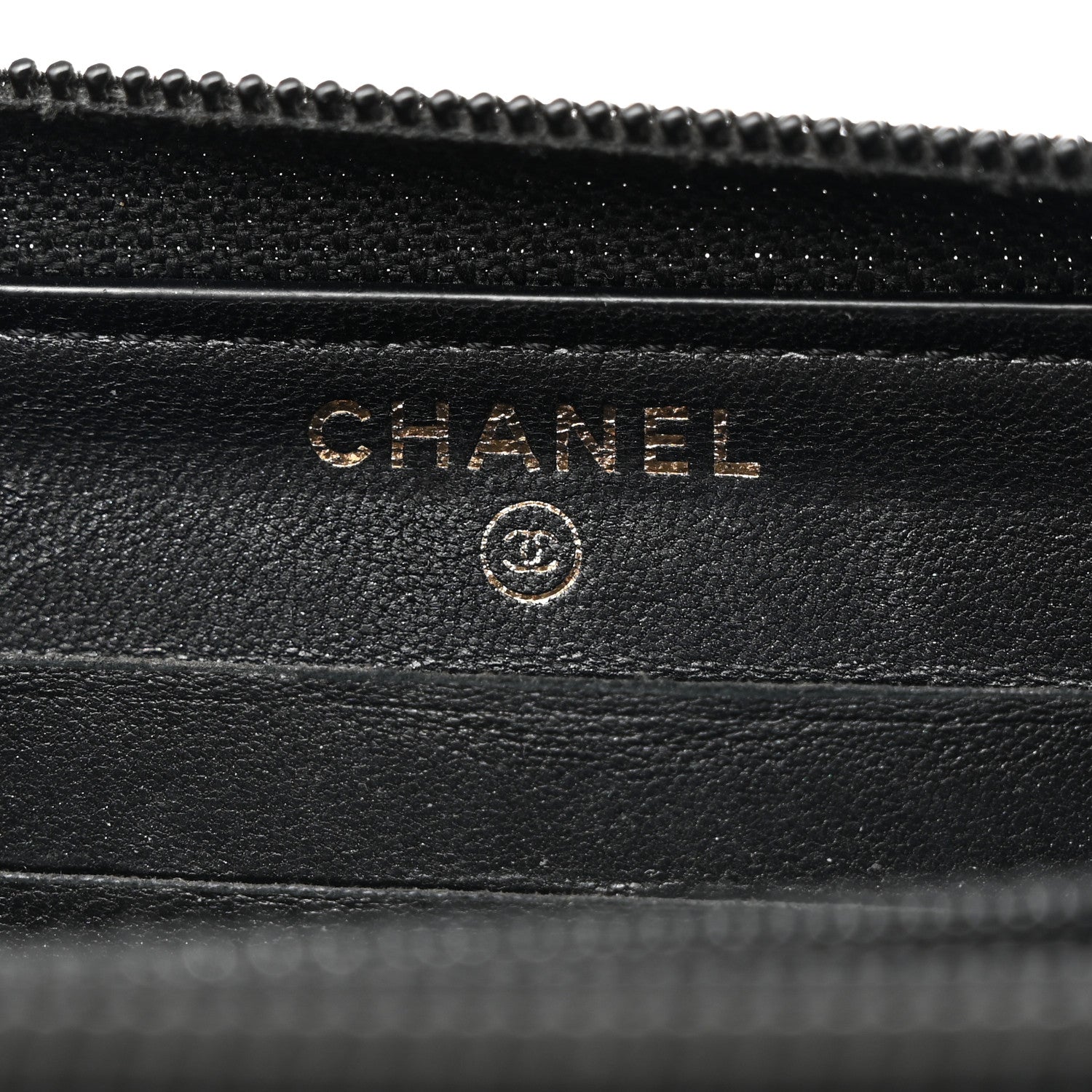 Chanel Iridescent Glazed Calfskin Quilted Small Boy Zip Around Wallet Black 6 of 12