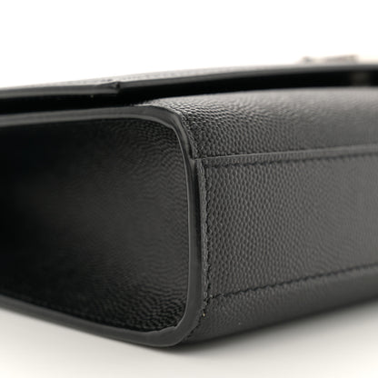 Saint Laurent Grain De Poudre Medium Classic Monogram Kate Satchel Black 9 of 10