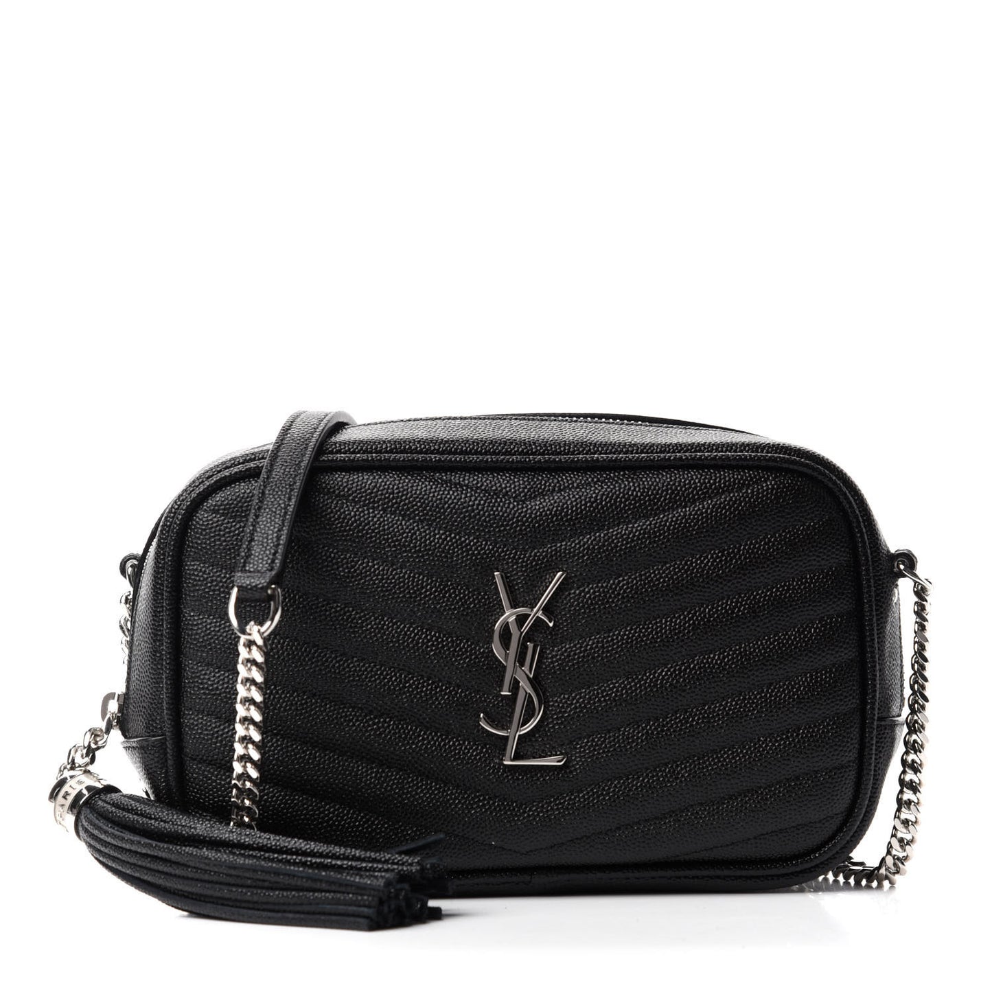 Grain De Poudre Matelasse Monogram Mini Lou Camera Bag Black
