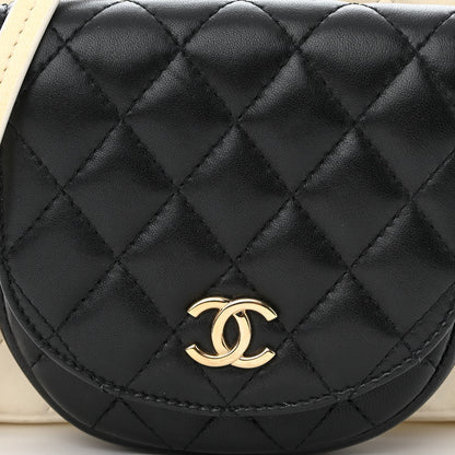 Chanel Lambskin Quilted Side Packs White Black 10 of 16