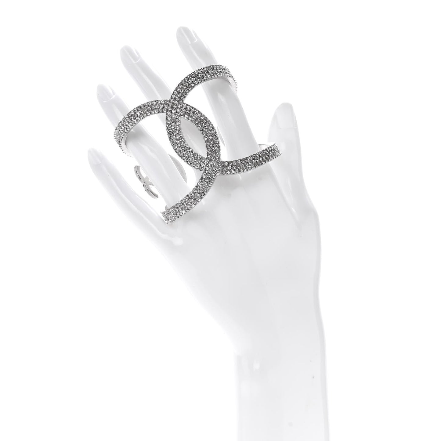 Crystal CC Cuff Silver