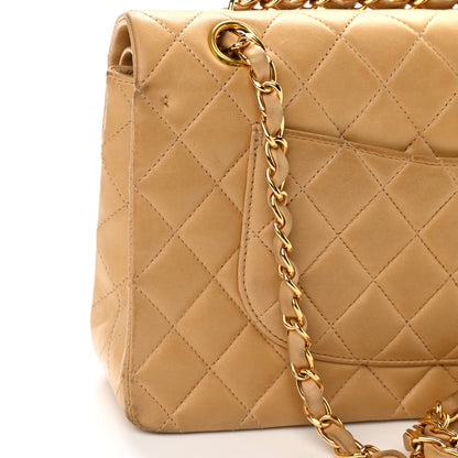 Chanel Lambskin Quilted Medium Double Flap Beige 14 of 17