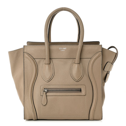 Celine Drummed Calfskin Micro Luggage Dune 1 of 14