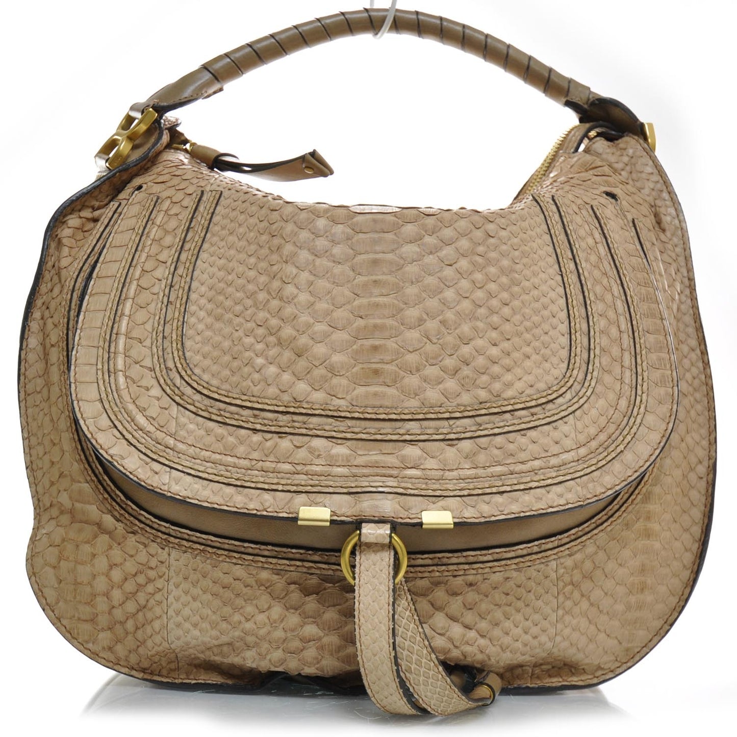 Python Large Marcie Hobo Taupe
