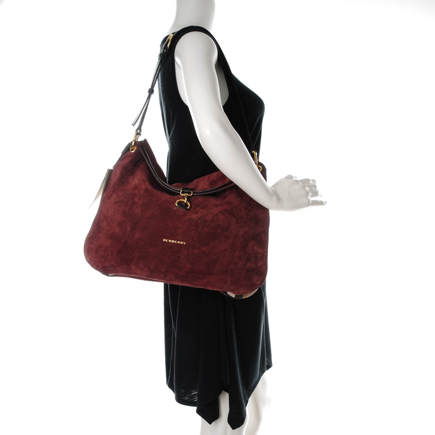 Suede House Check Cornwall Hobo Mahogany Red