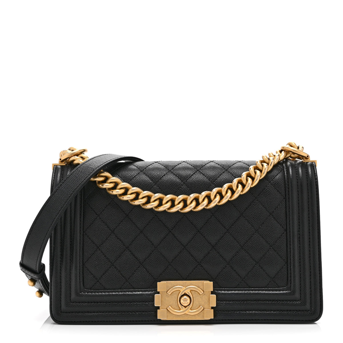 Chanel Caviar Quilted Medium Boy Flap Black 1 of 11