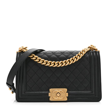 Chanel Caviar Quilted Medium Boy Flap Black 1 of 11