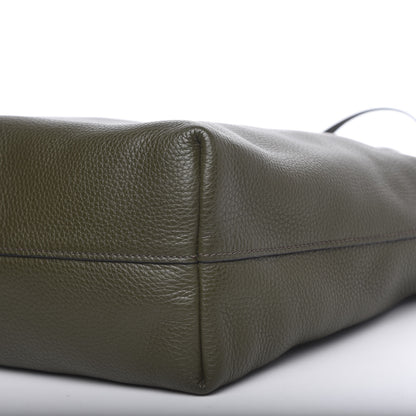 Prada Vitello Daino Tote Militare 10 of 12