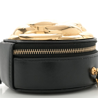 Chanel Metallic Lambskin Quilted Camelia Clutch Gold Black 10 of 10