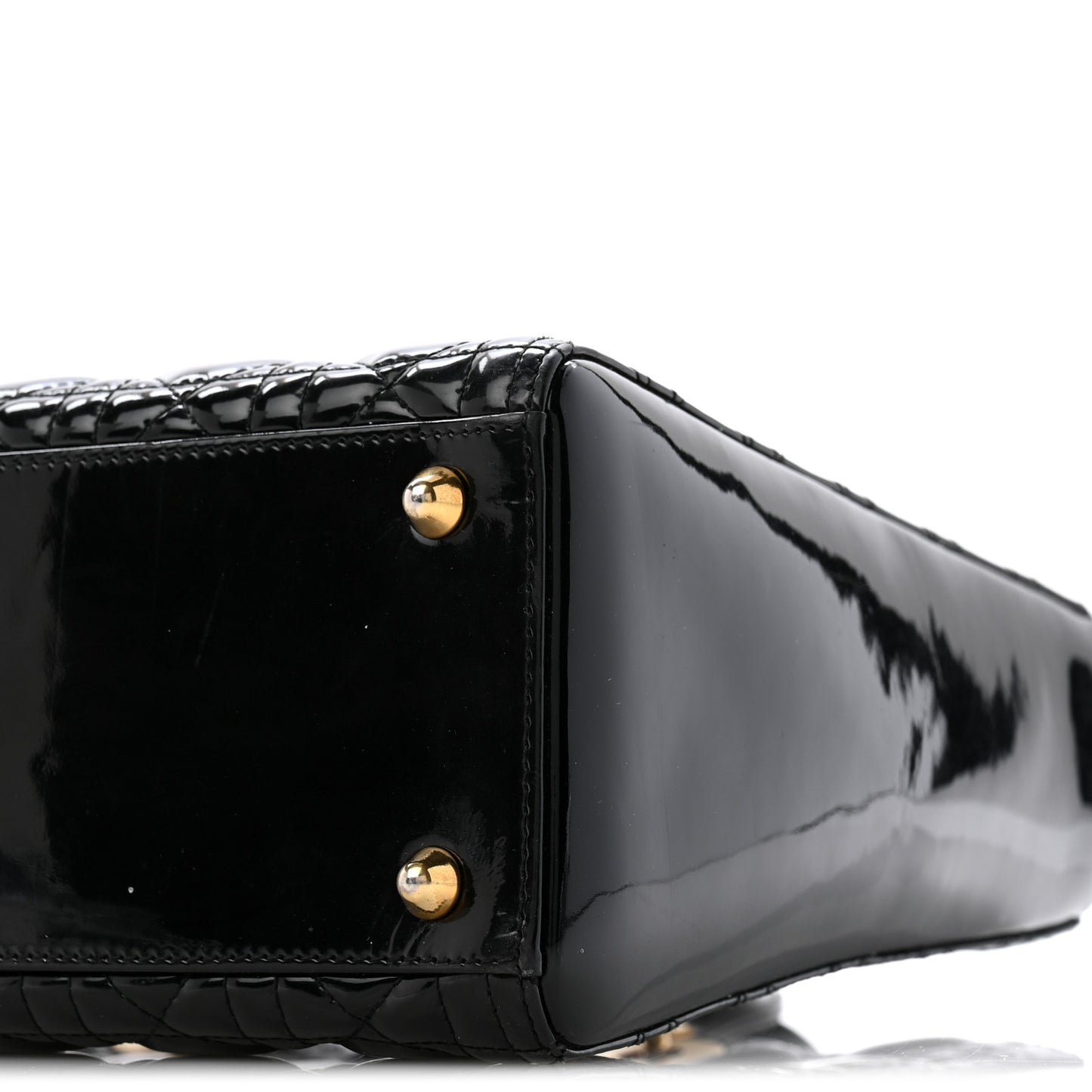 Patent Cannage Large Lady Dior Black