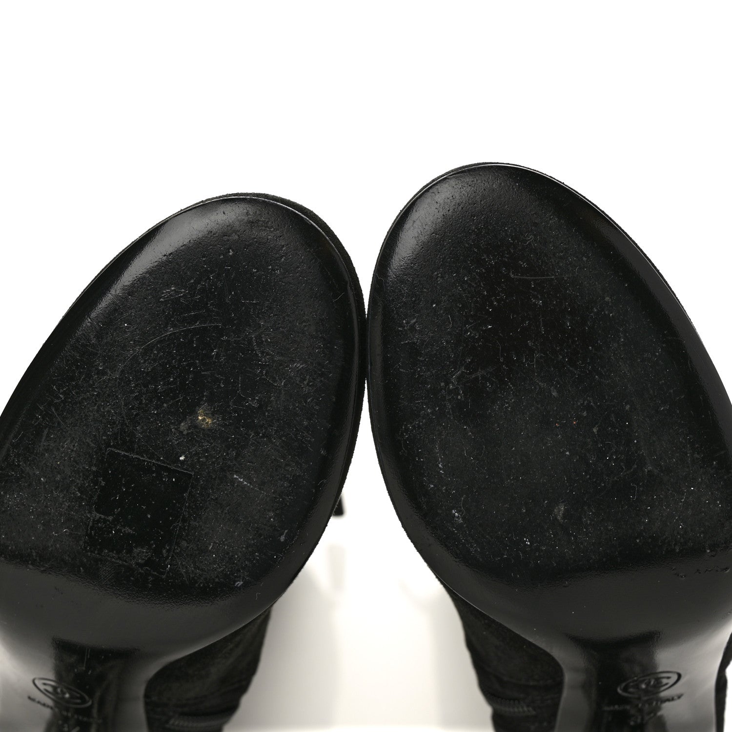 Chanel Suede Calfskin High Boots 37 Black 10 of 12