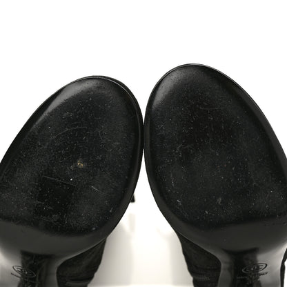 Chanel Suede Calfskin High Boots 37 Black 10 of 12