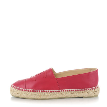 Chanel Lambskin CC Espadrilles 39 Red 1 of 10