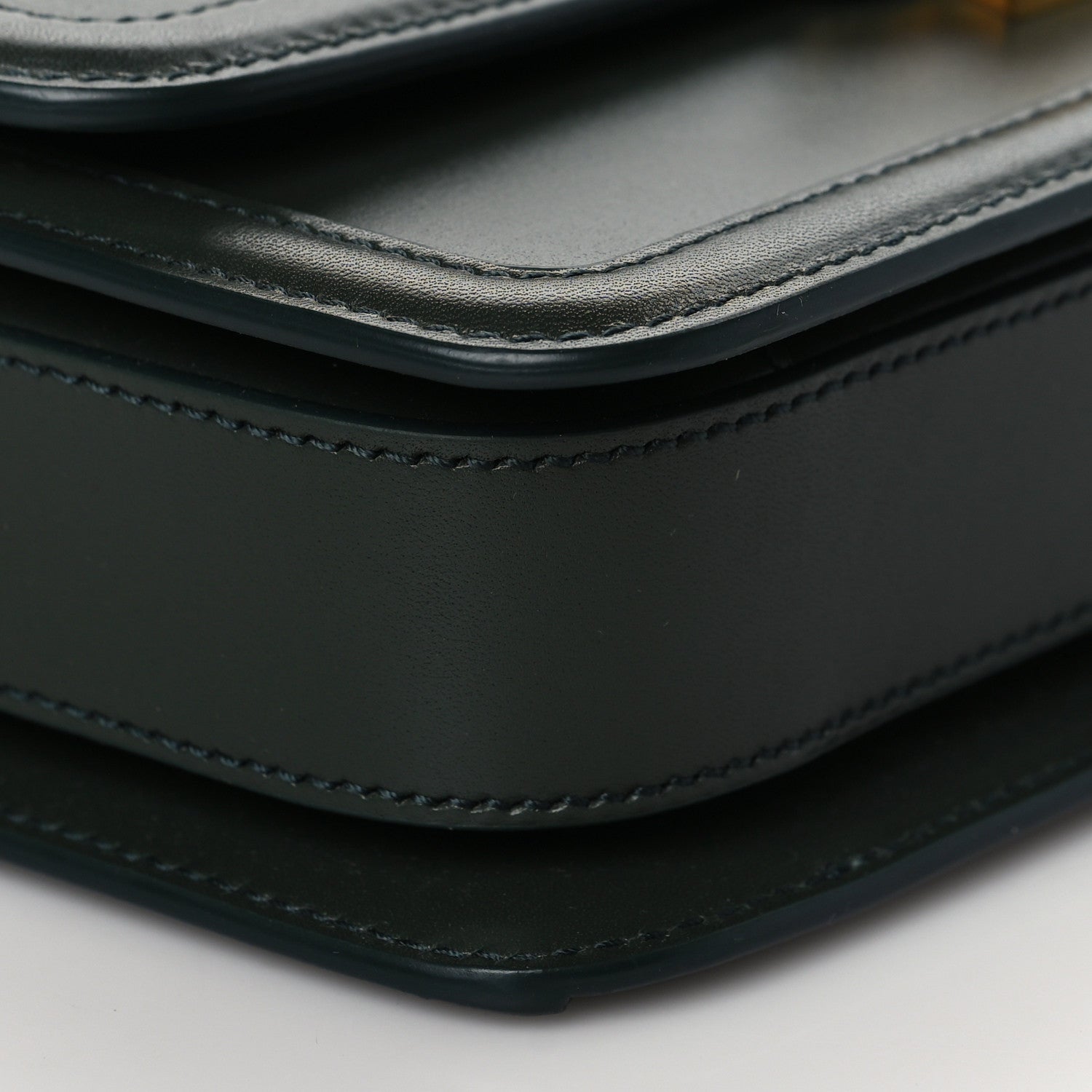 Saint Laurent Smooth Calfskin Small Solferino Satchel Green 7 of 8