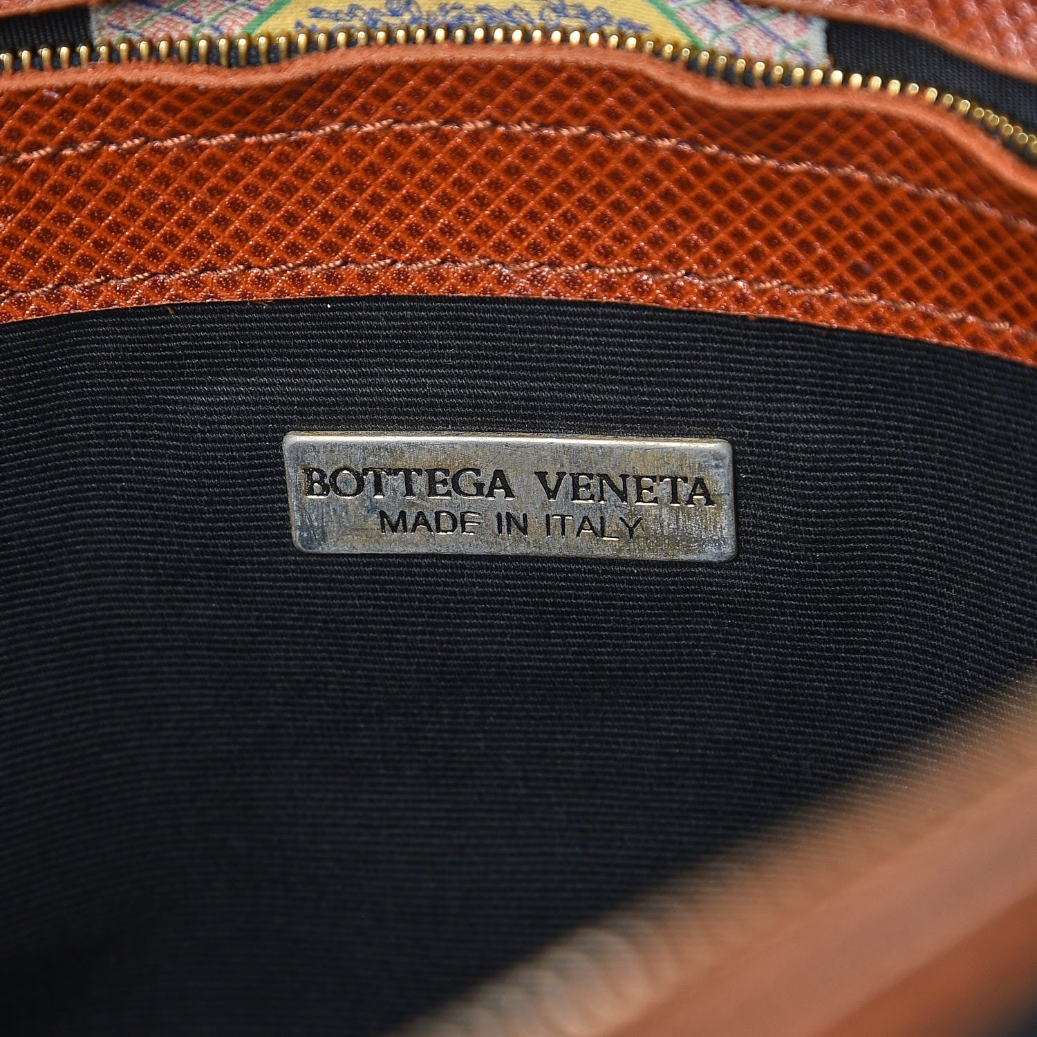 Bottega Veneta Rubberized Canvas Braided Handle Bag Navy 6 of 11