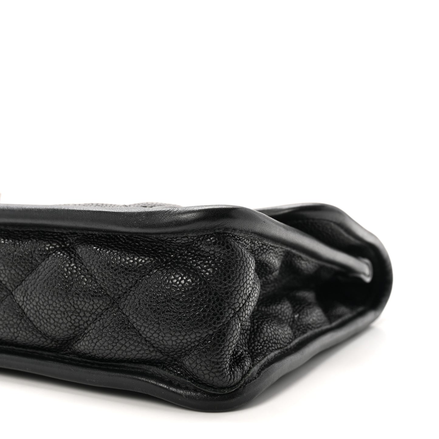 Caviar Quilted Medium French Riviera Flap Black