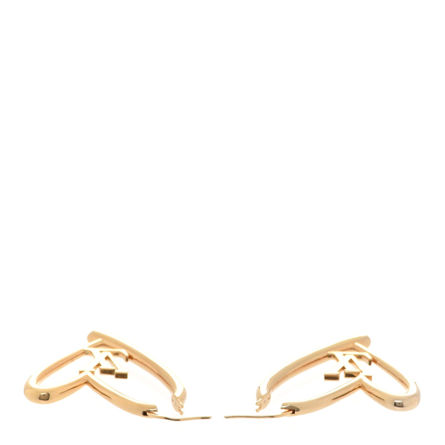 Louis Vuitton Metal Fall In Love Hoop Earrings GM Gold 3 of 5