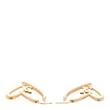 Louis Vuitton Metal Fall In Love Hoop Earrings GM Gold 3 of 5
