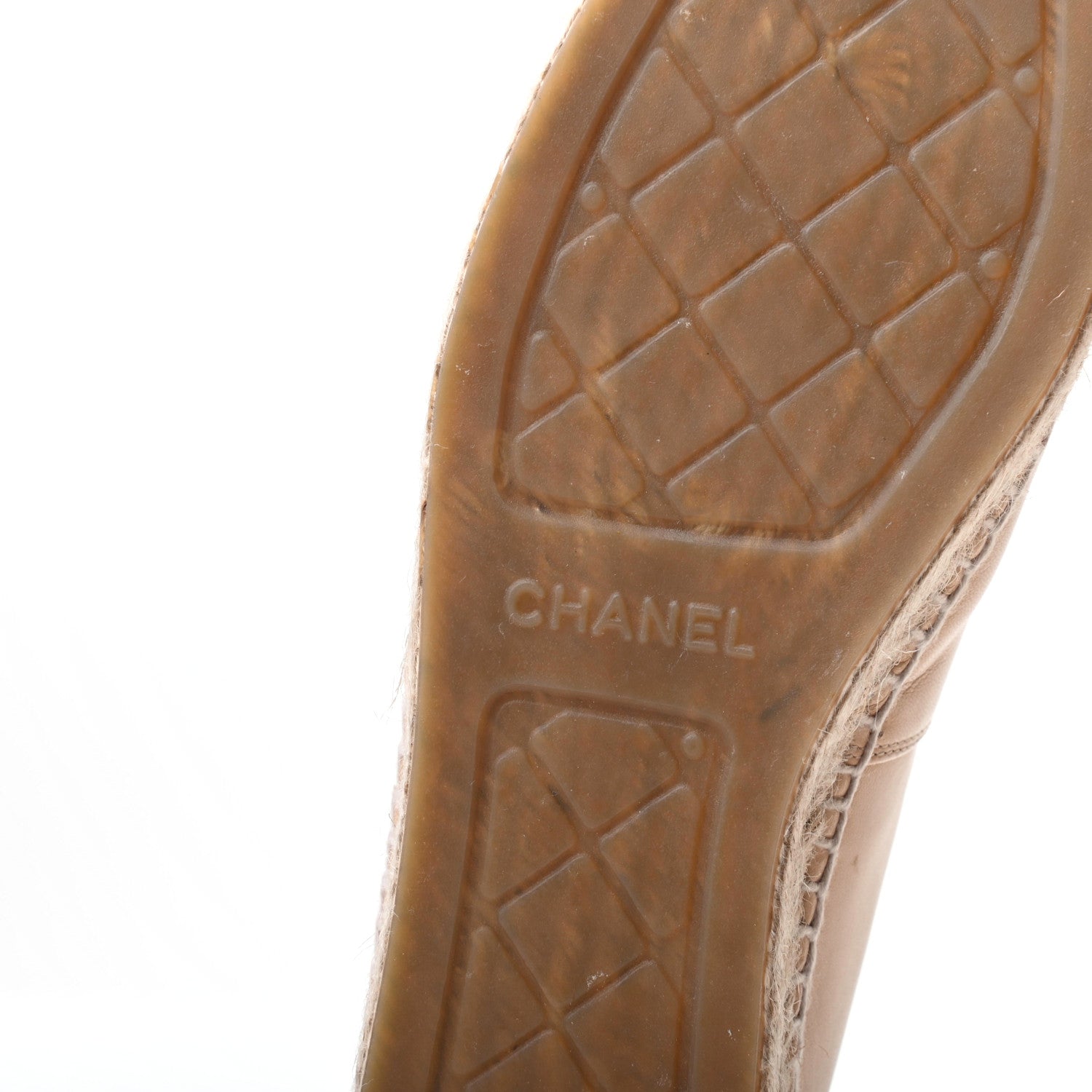 Chanel Lambskin CC Espadrilles 40 Beige Black 6 of 9