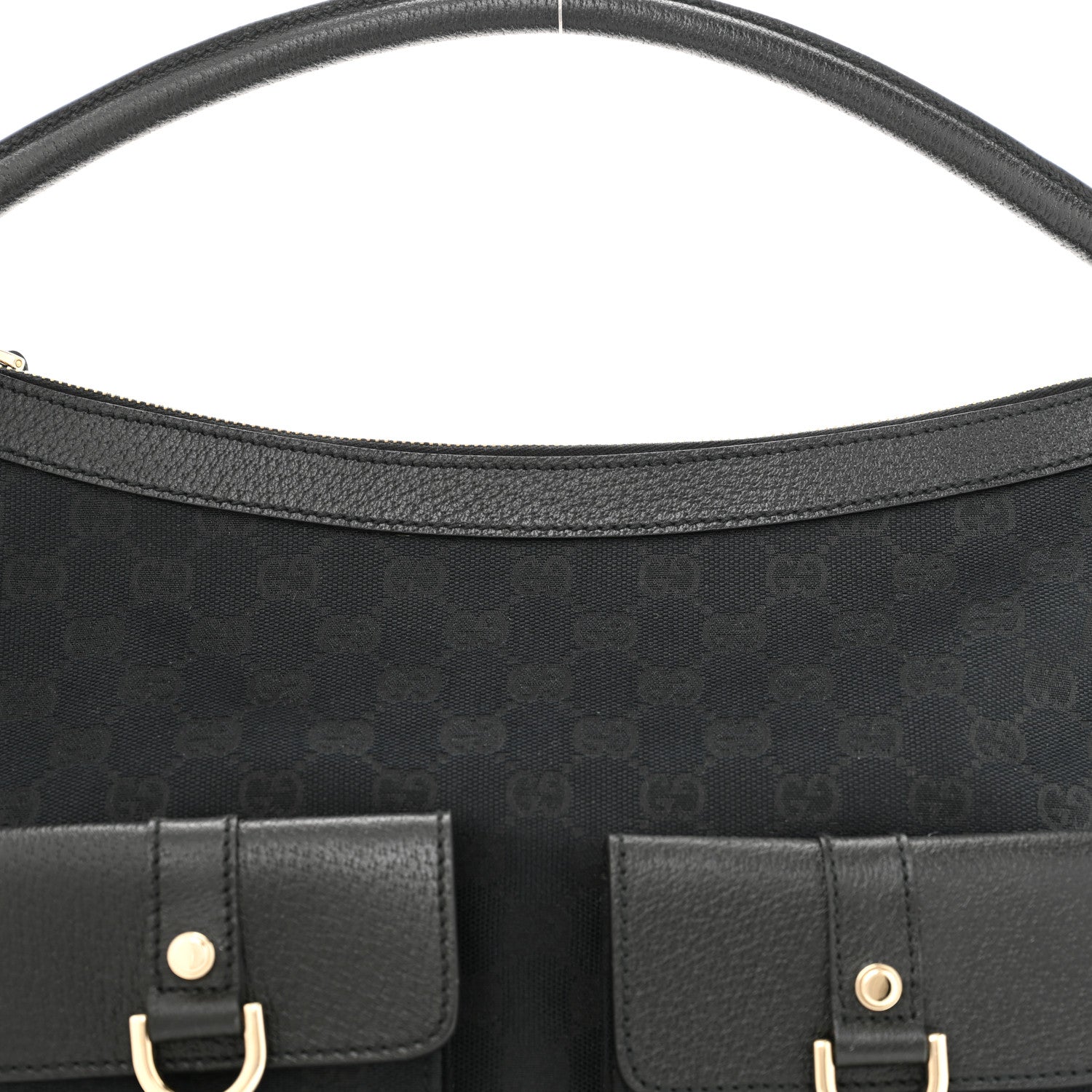 Gucci Monogram Pocket Hobo Black 8 of 11
