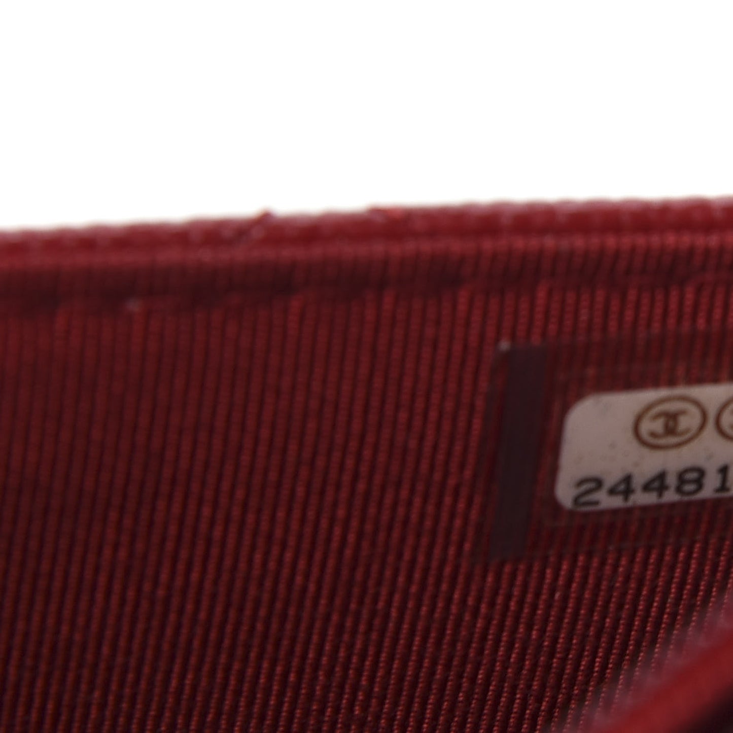 Caviar Quilted Wallet on Chain WOC Red