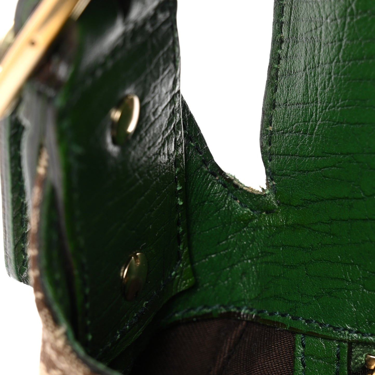 Monogram Horsebit Web Flap Bag Green