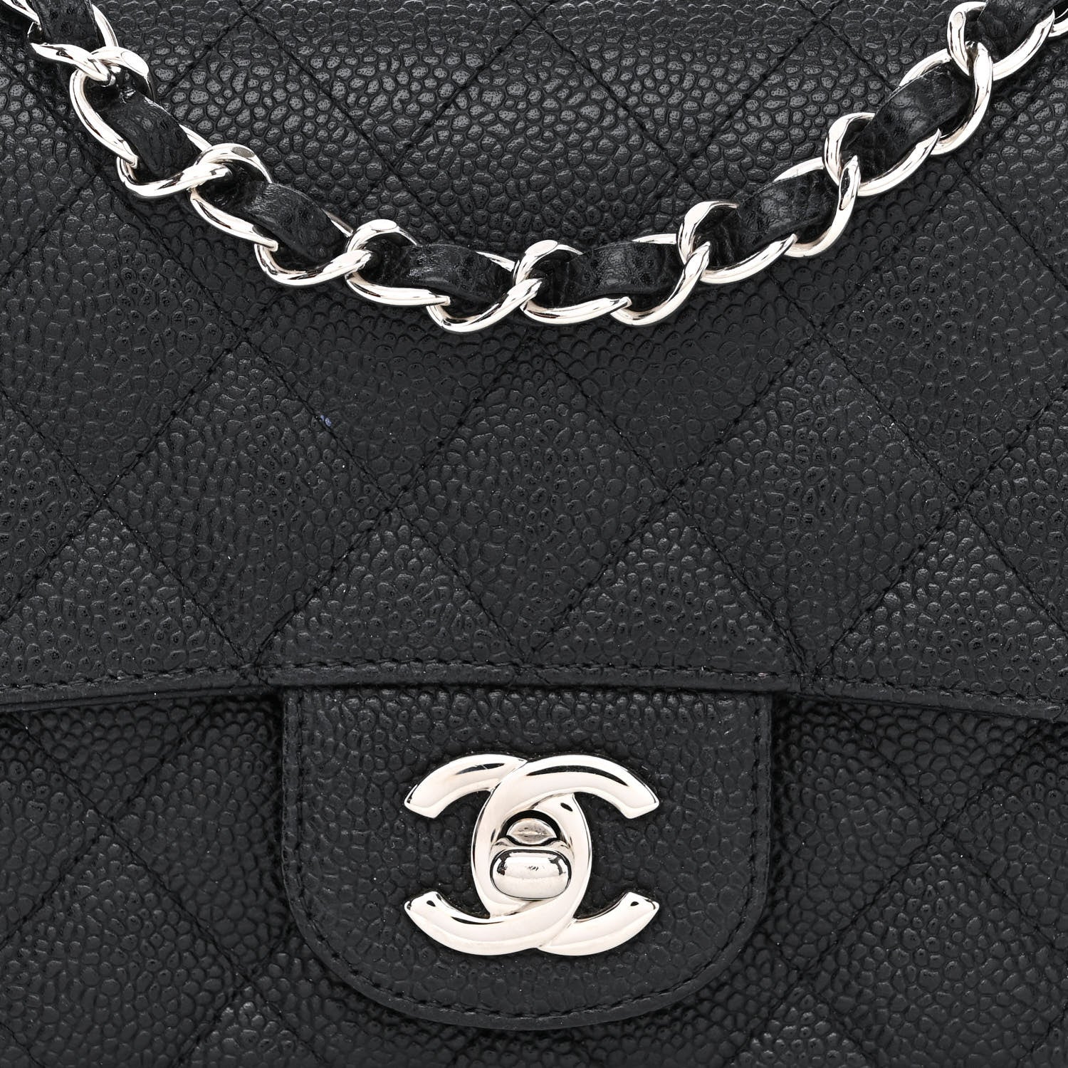 Chanel Caviar Quilted Mini Square Flap Black 8 of 12