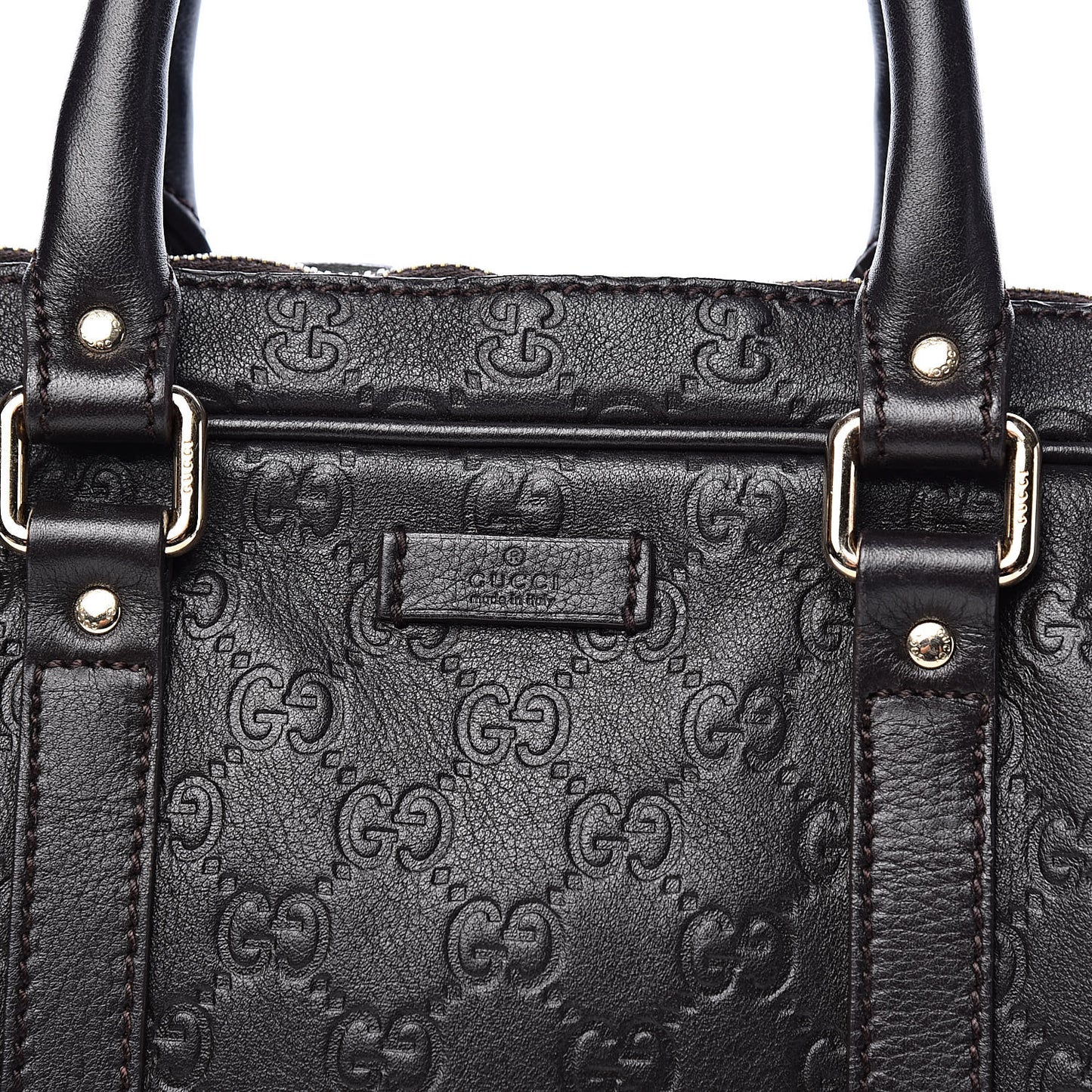 Guccissima Medium Briefcase Chocolate