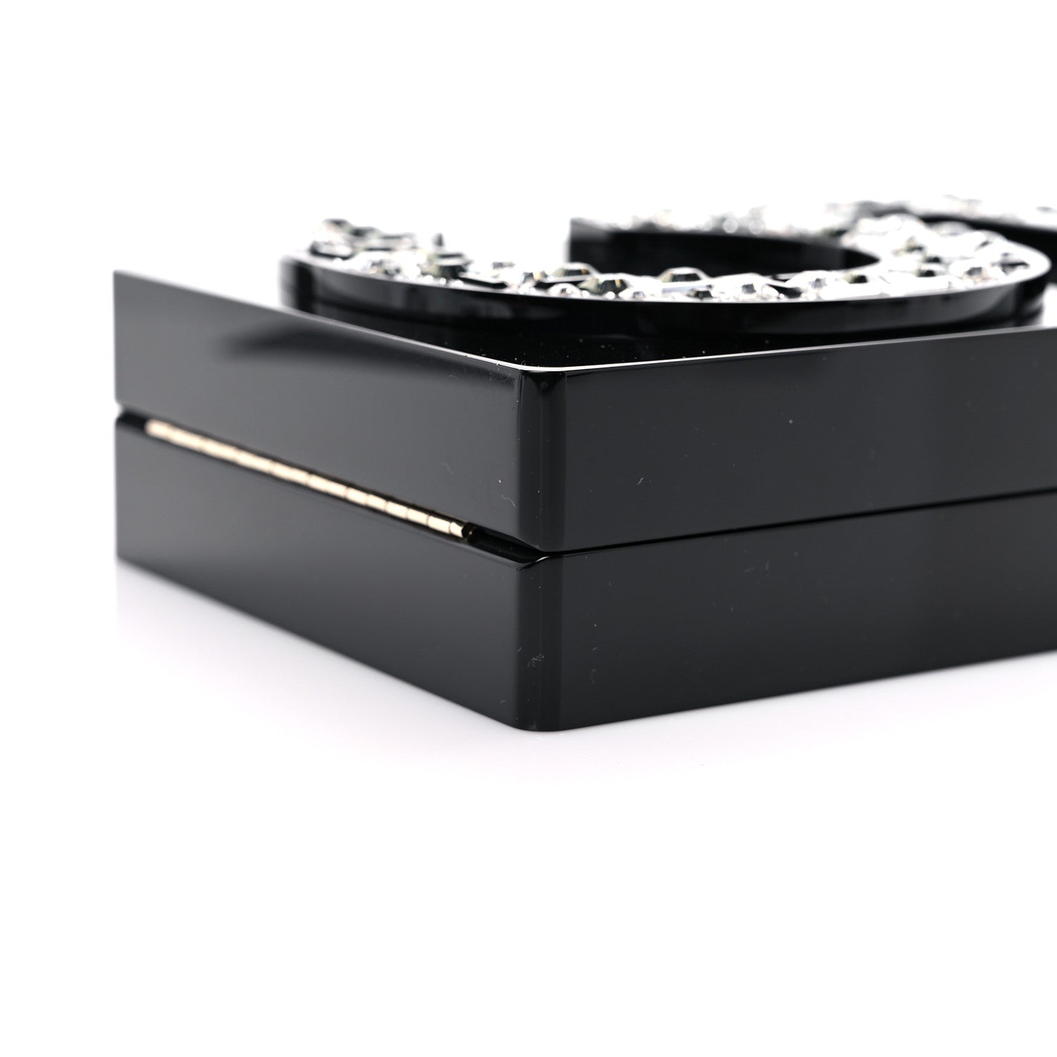Chanel Plexiglass Strass Mosaic No 5 Minaudière Clutch Black 8 of 13