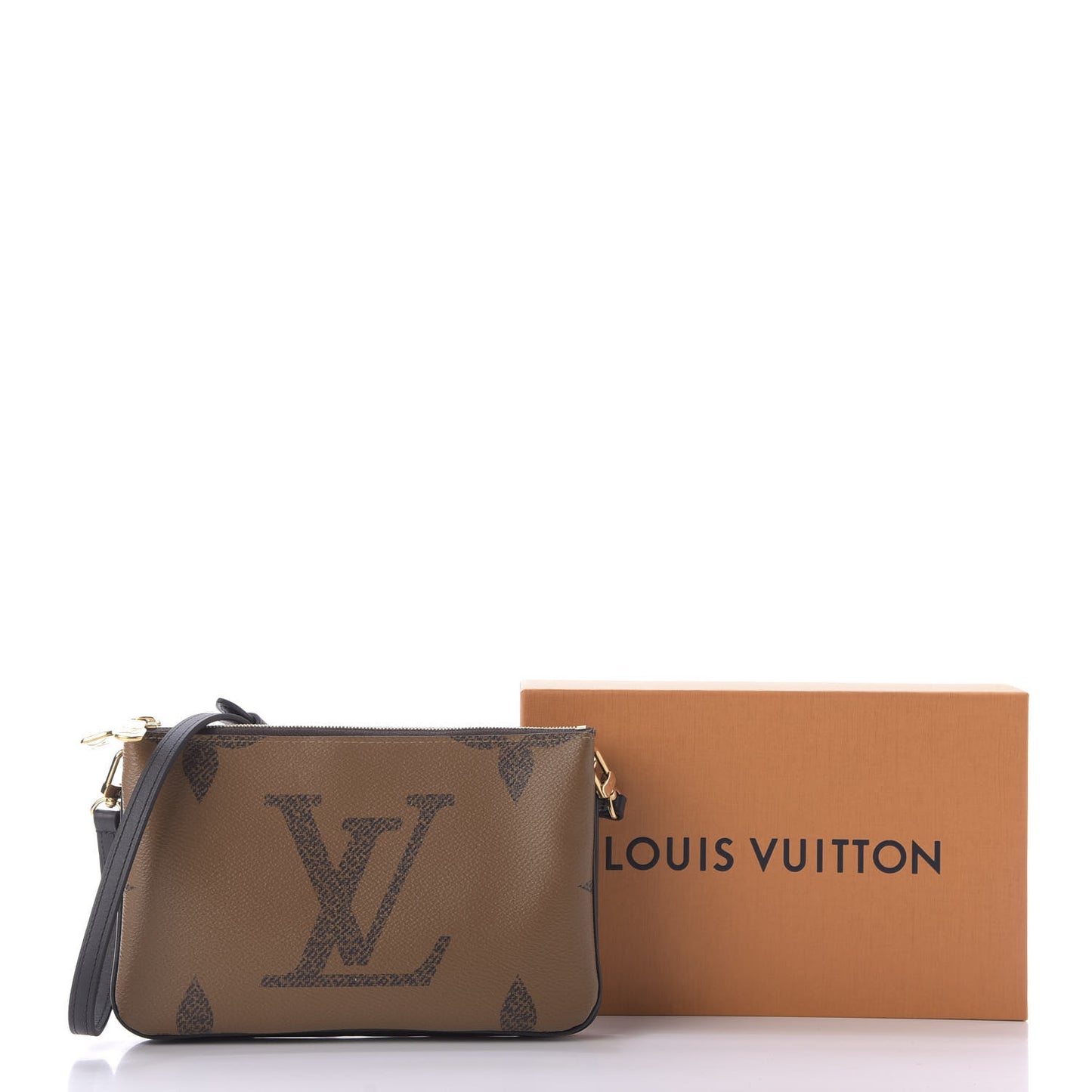 Reverse Monogram Giant Double Zip Pochette