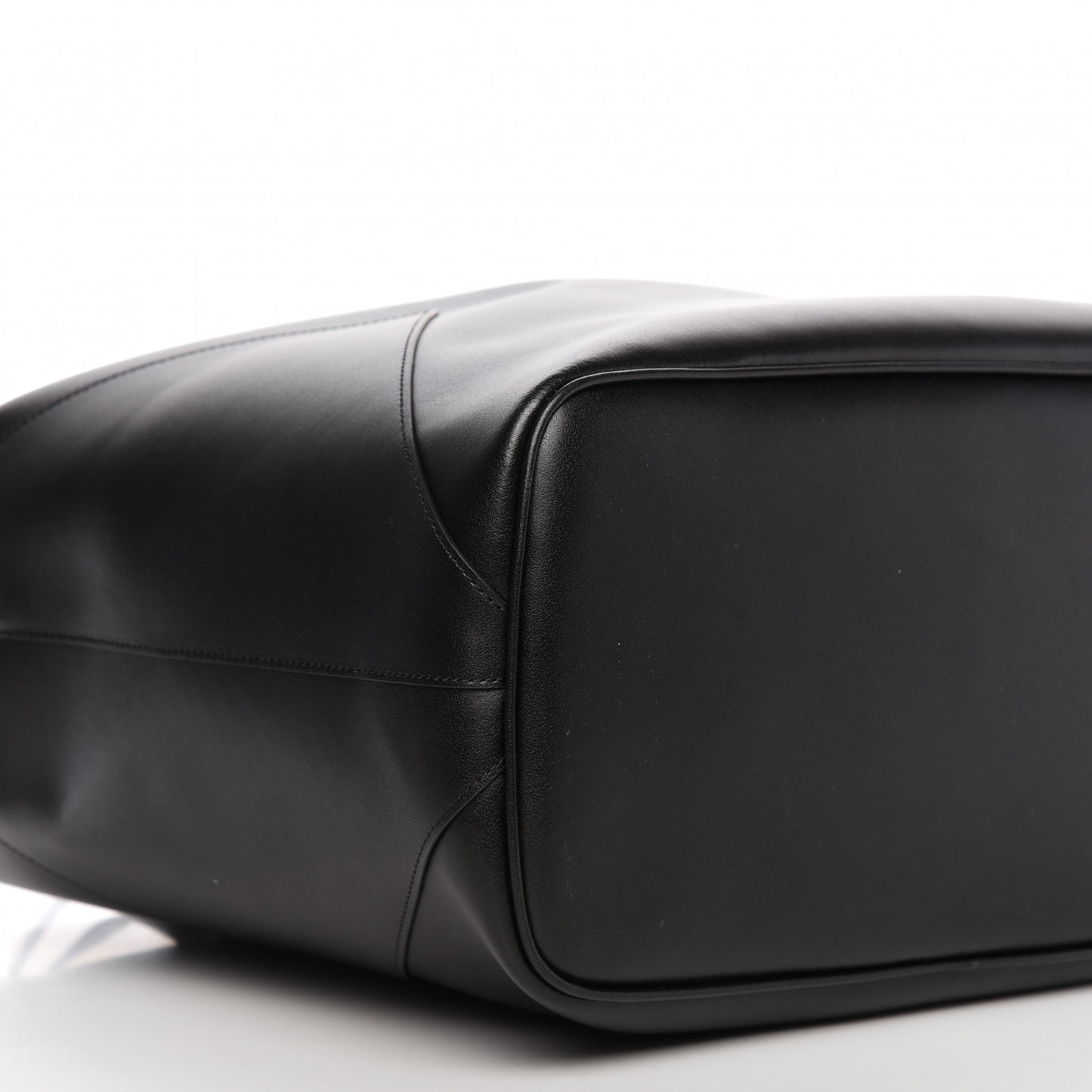 Smooth Calfskin Wing Shopper Tote Black White