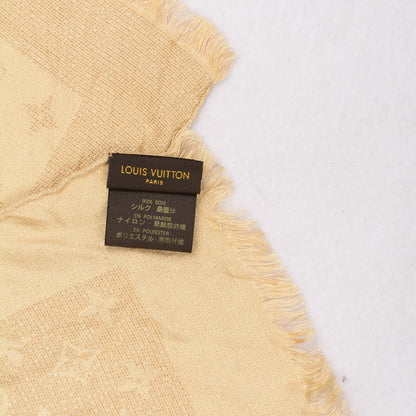 Louis Vuitton Silk Monogram Shimmer Stole Gold 4 of 5