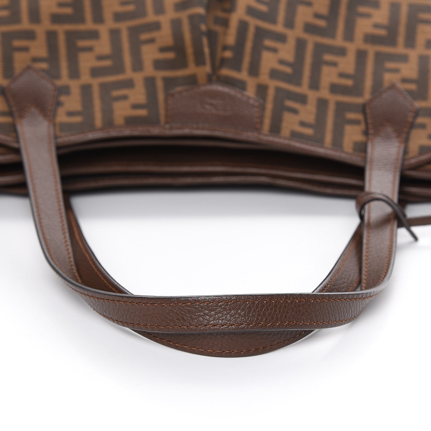 Fendi Zucca Vitello Artic Grande Shopping Tote Tobacco Castagna 10 of 10