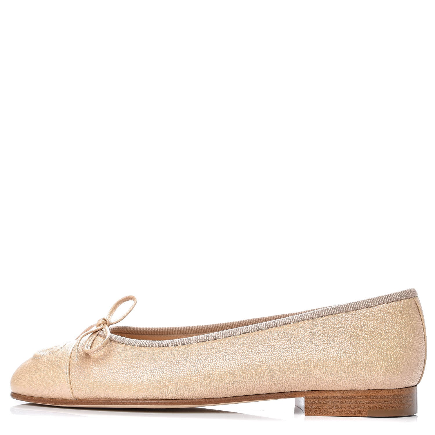 Chanel Iridescent Caviar Ballerina Flats 35 Beige 1 of 9