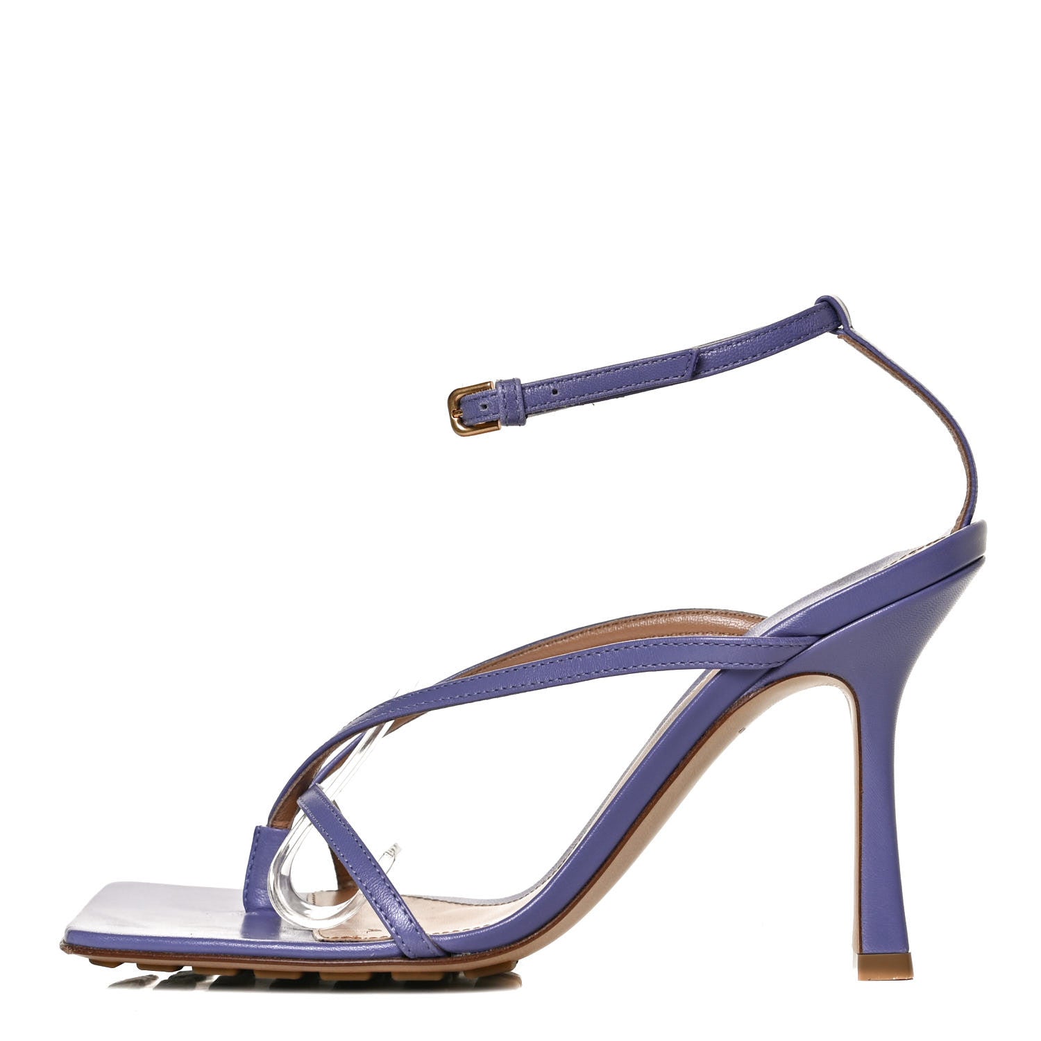 Bottega Veneta Lambskin Stretch Multi Strap 90mm Sandals 37 Lavender 1 of 12