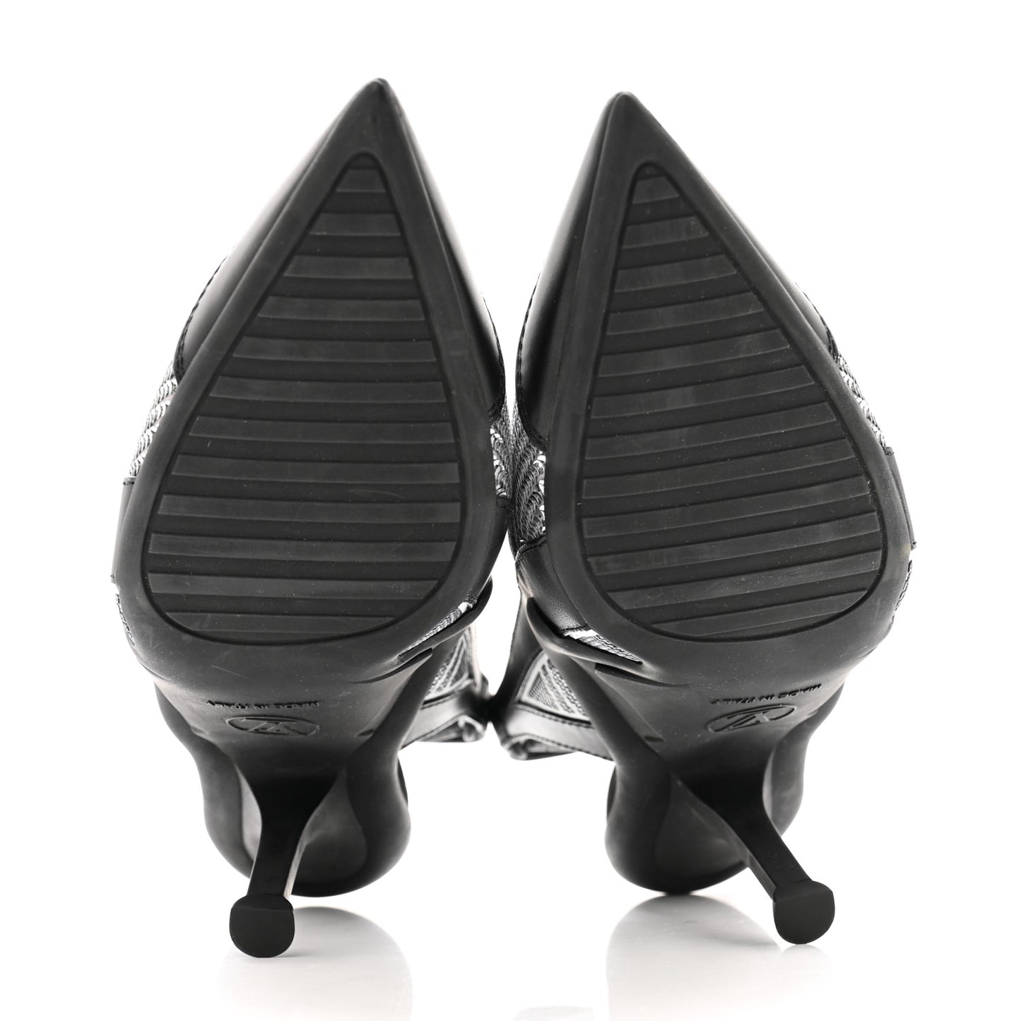 Calfskin Sequin Archlight Slingback Pumps 36 Black