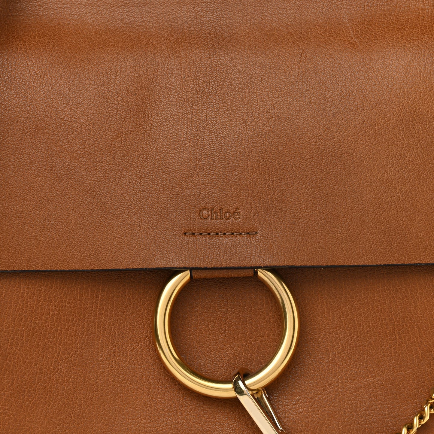 Goatskin Medium Faye Shoulder Bag Caramel