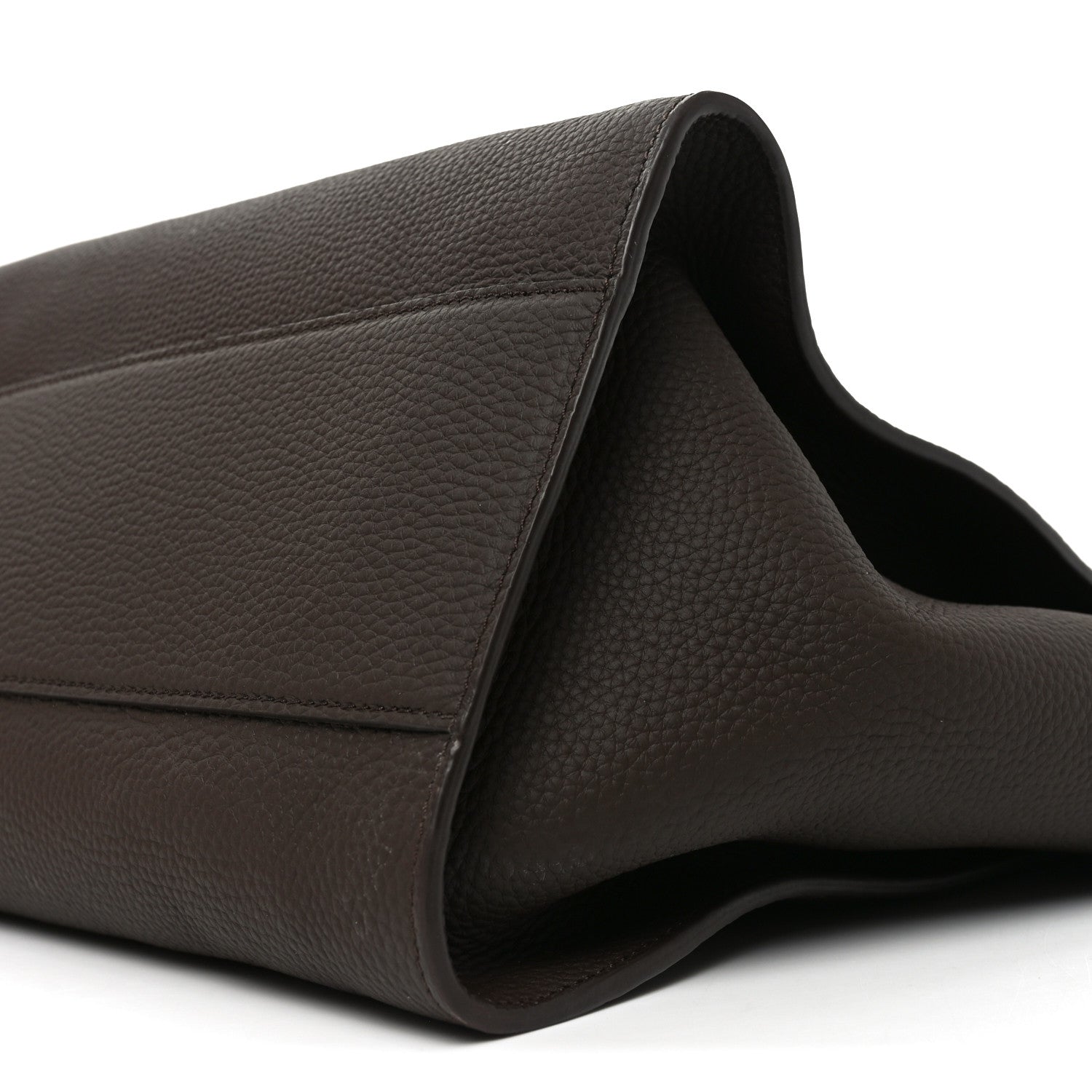The Row Matte Grained Calfskin Marlo 17 Deep Brown 8 of 8