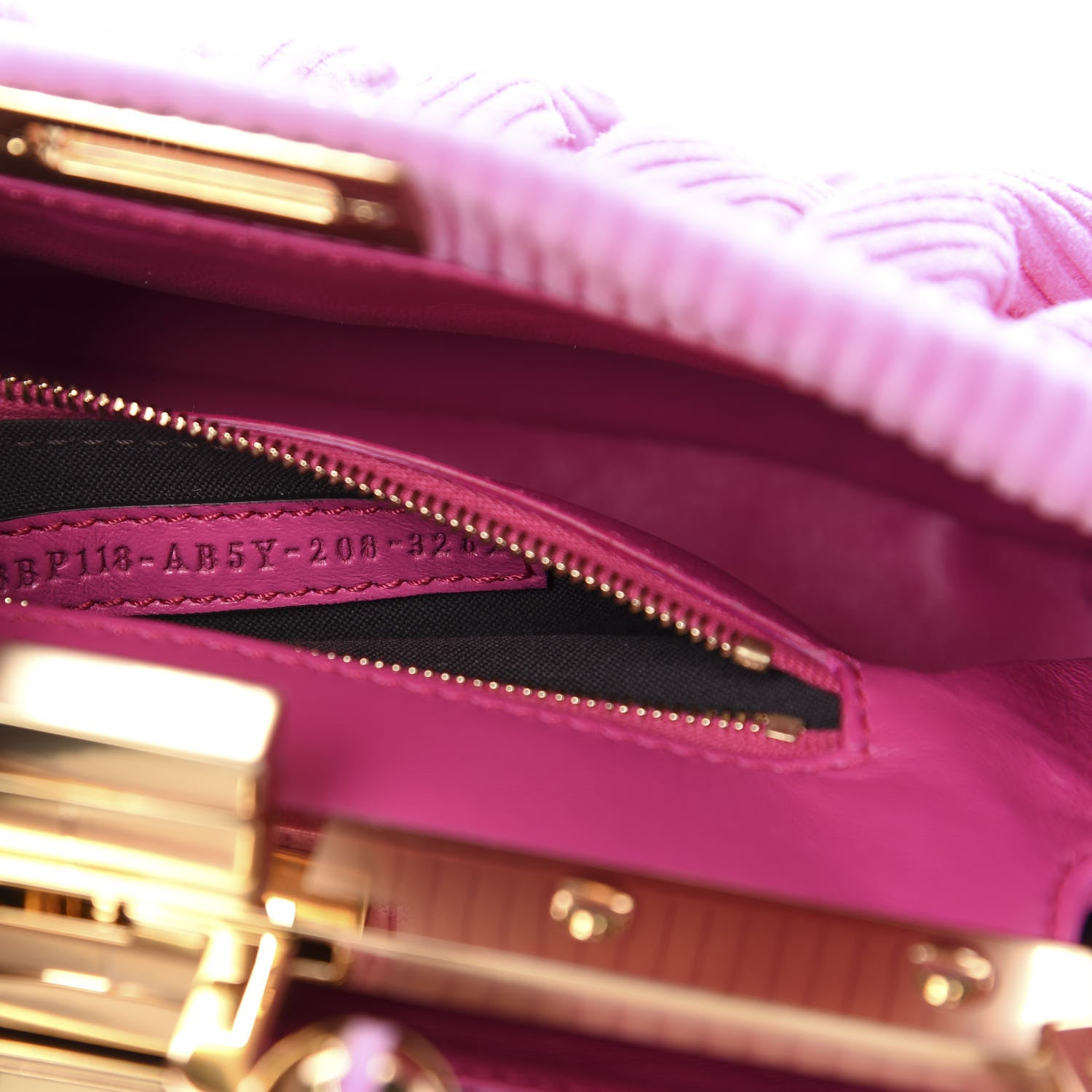 Fendi Camoscio Line Embossed Small Peekaboo Click Bag Lollypop 10 of 11