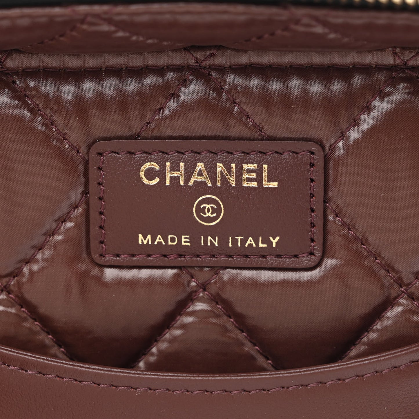 Caviar Quilted Large Vanity Pouch Black