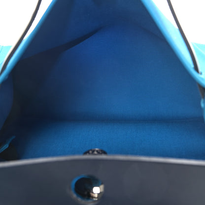 Hermes Vache Hunter Toile Herbag Zip 31 PM Bleu Zanzibar Bleu Indigo 6 of 11