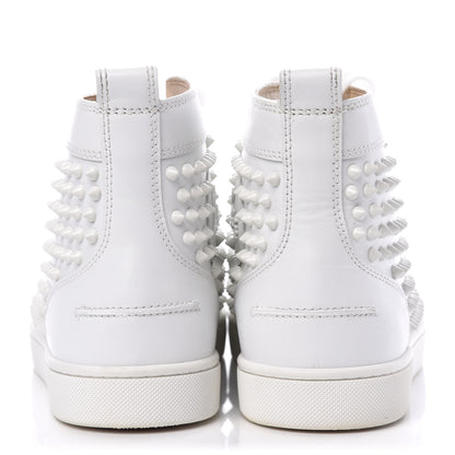 Christian Louboutin Calfskin Mens Louis Spikes Flat Sneakers 42.5 White 7 of 9