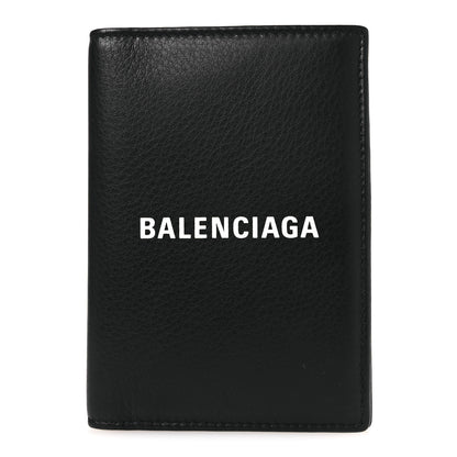 Balenciaga Textured Calfskin Passport Holder Black 1 of 8