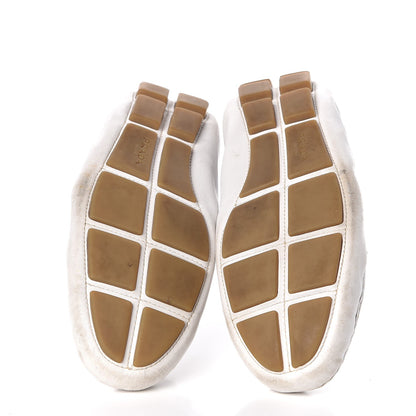 Prada Vitello Daino Logo Loafers 40 Talco 7 of 14