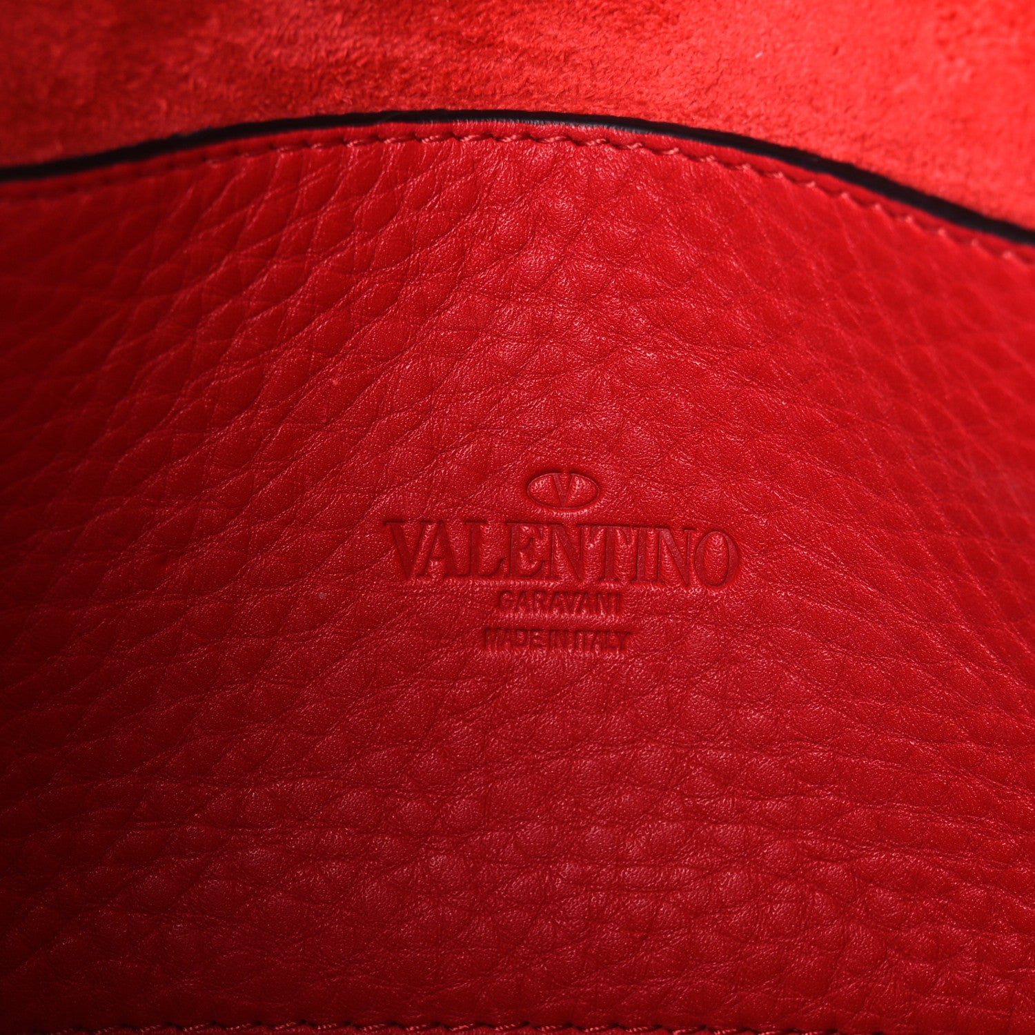Valentino Garavani Pebbled Calfskin Medium Rockstud Flip Lock Crossbody Bag Red 7 of 10
