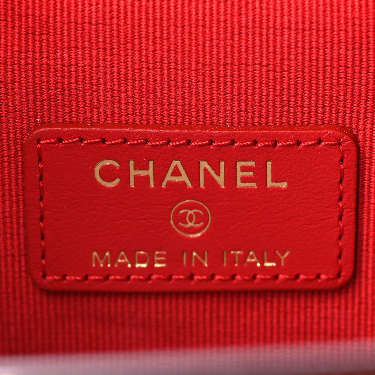 Chanel Caviar Quilted Mini Vanity Case With Chain Red 6 of 11